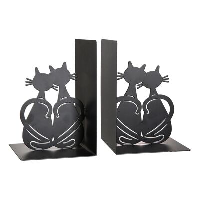 Bookends set of 2 "Love Cat"