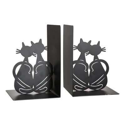 Serre-livres lot de 2 "Love Cat"