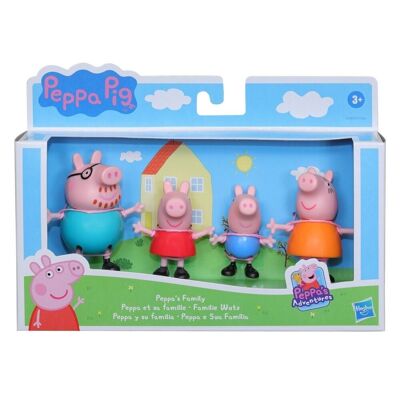Peppa Pig Peppa y su familia 4 figuras