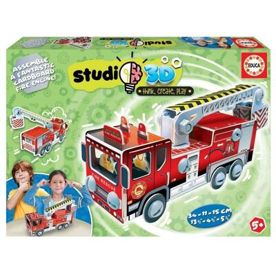 Juego Construcción Studio 3D Coche Bomberos