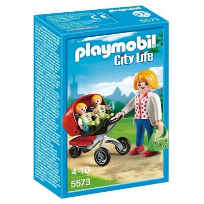 Playmobil City Life Mamá con carrito Gemelos