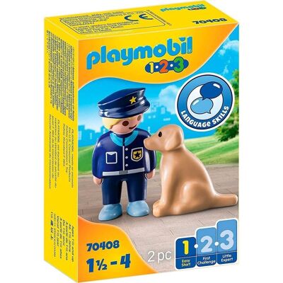 Playmobil 1.2.3 Policía con Perro