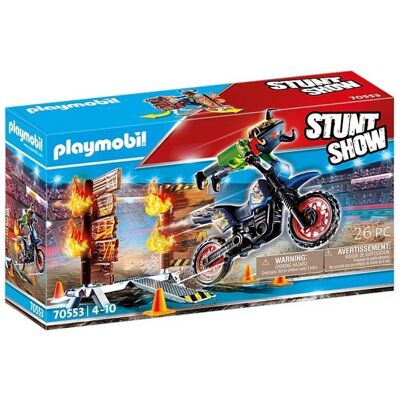 Playmobil Stuntshow Moto muro de fuego