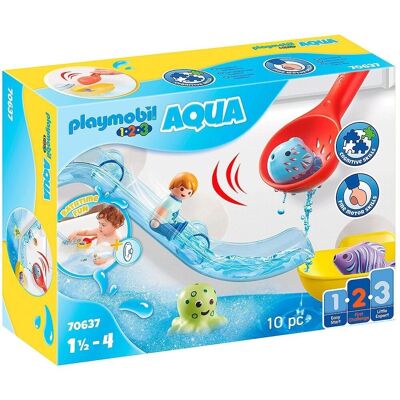 Playmobil 1.2.3 Juguete de baño Diversión en la Pesca con Animales del Mar