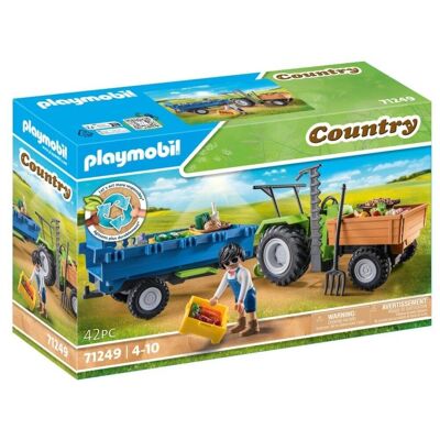Playmobil Country Tractor con remolque