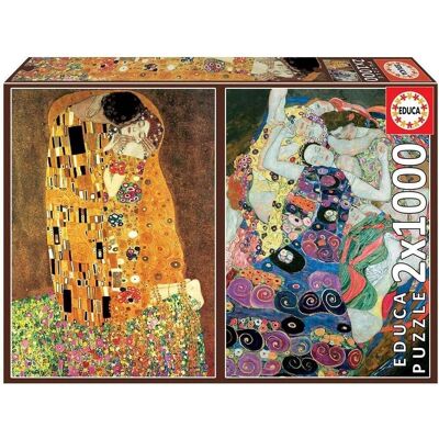 Puzzle Educa Doble 2x1000 piezas Klimt