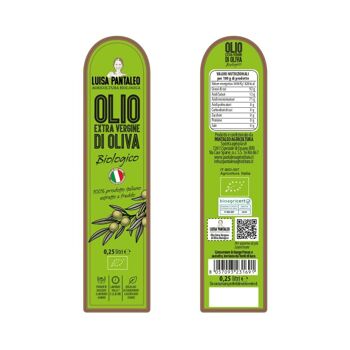 Luisa Pantaleo Olio Extra Vergine Di Oliva Biologico, 6 bottiglie de 0,250 lt antirabbocco, fatto in Italia 2