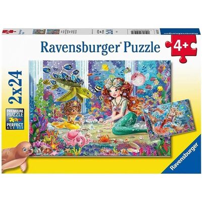 Puzzle Doble 2x24 Piezas Sirenas