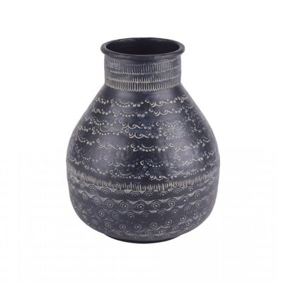 Epoca, Metallvase, M, schwarz