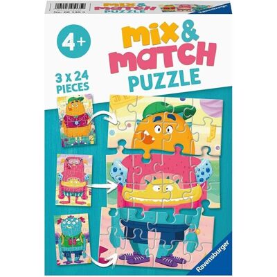 Puzzle Triple 3x24 Piezas Monstruos