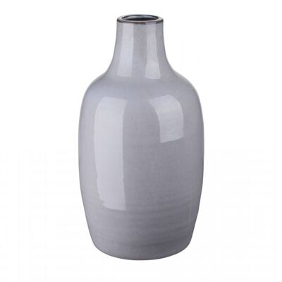 Fleury, Vase S, Keramik, Flaschenform, grau, SPED.