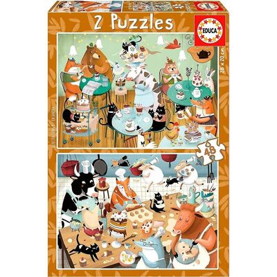 Cuentos del bosque Puzzle Doble 2x48 piezas