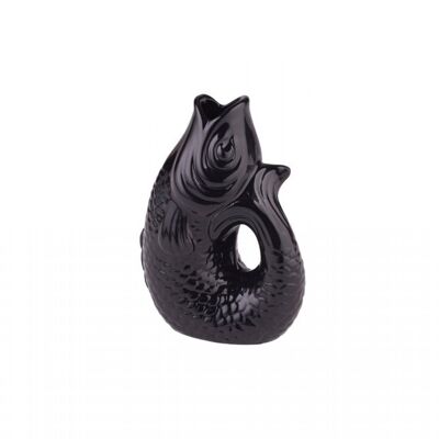 Monsieur Carafon, Fisch, Vase, XS, schwarz, 0,2 Liter