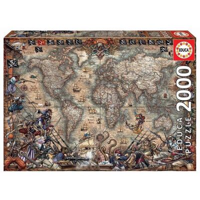 Puzzle Educa 2000 piezas Mapa Piratas