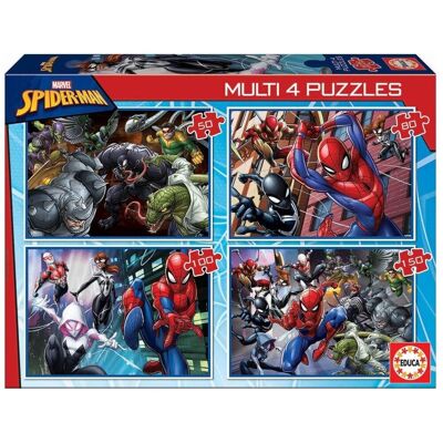 Spiderman Multipuzzle 4 - 50 a 150 piezas
