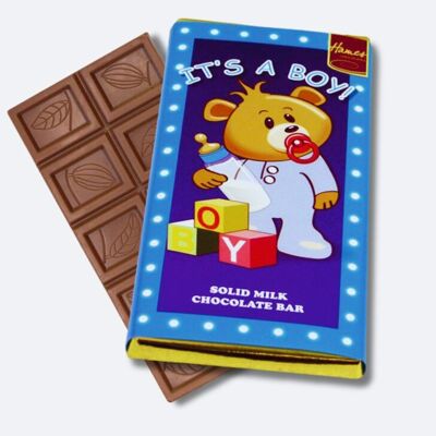 It's A Boy Milk Chocolate Sentiment Bar.