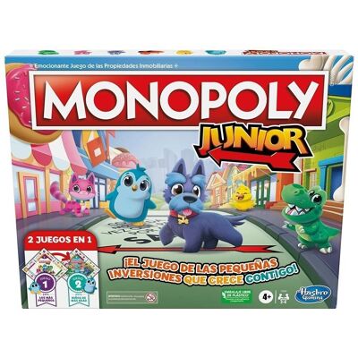 Hasbro Juegos Monopoly Junior dos juegos en uno + 4 años