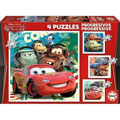 Cars puzzles Progresivos 12-16-20-25 piezas