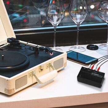 DP400 Mini préampli de gramophone stéréo audio électronique, préampli de platine phono, préampli à faible bruit, opération de commande de bouton indépendante portable 9