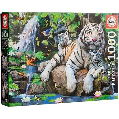 Puzzle Educa 1000 piezas Tigres Bengala