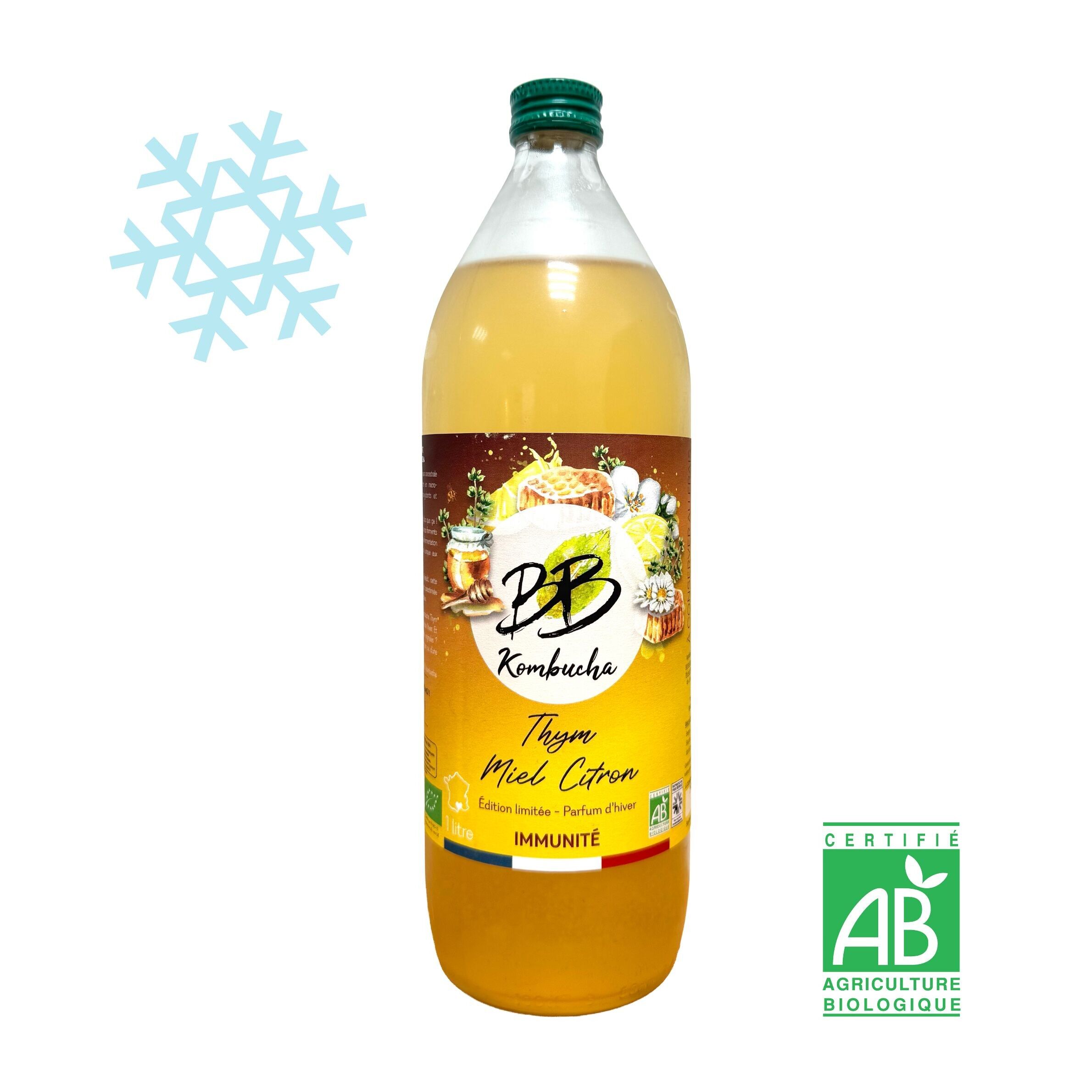 Bio-Kombucha-Thymian-Honig-Zitrone - 1L