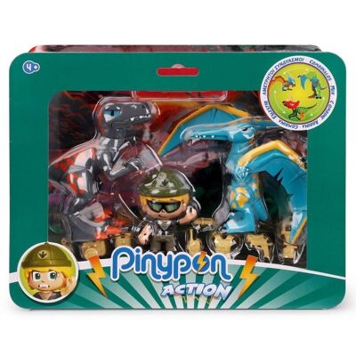 Pinypon Action Wild Pack 2 Dinosaurios y figura