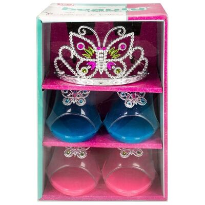 Set Zapatos y corona de Princesa. Caja 23x16x17