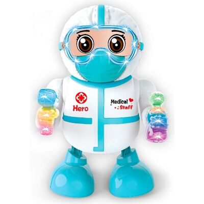 Robot Doctor Movientos baile luz sonido 18 cm