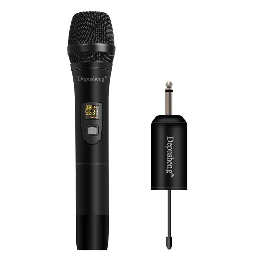 W1 UHF Wireless Microphone System Dynamic Handheld Microphone, Used for Karaoke and Family Reunions through Mixers, PA Systems