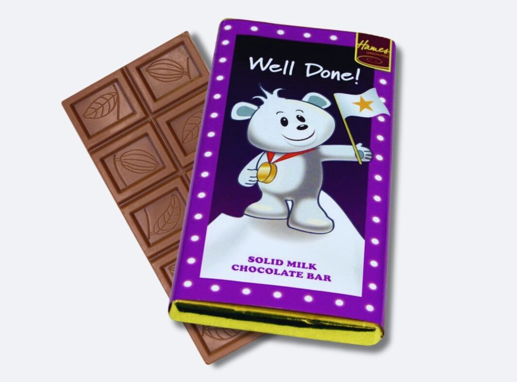 Gut gemachter Sentiment-Riegel aus Milchschokolade