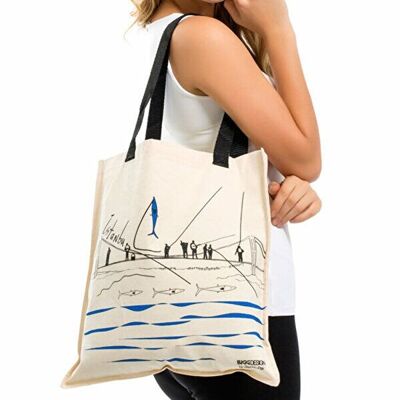 Biggdesign Strap Cream Color Raw Cloth Bag