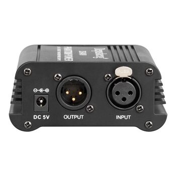 Alimentation fantôme USB 1 canal 48 V avec adaptateur câble audio XLR pour appareils de musique avec microphone à condensateur 3