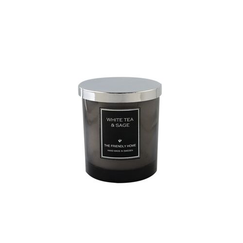 Scented Candle, Smoke Elegance, White Tea & Sage