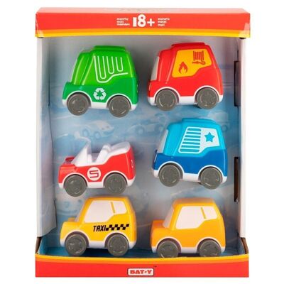 Pack 6 Coches preescolar Motor Town