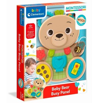 Osito panel Actividades Montessori + 18 meses