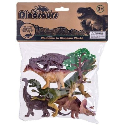 Set 6 Dinosaurios Vinilo 16 cm