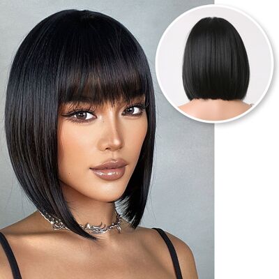 Black Wig - Wigs Women Short Hair - Wig - Black - 30 cm