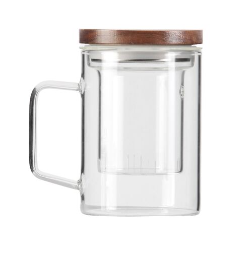 Glass with glass infuser and nut  lid 350ml SOHO 29354