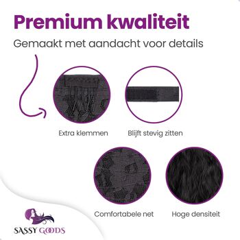 Extensions Queue de Cheval - Queue de Cheval - Cheveux Raides Noirs - 65 cm 2