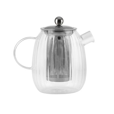 Tea pot with stainless steal infuser 1000ml silver matt TULIP 29309