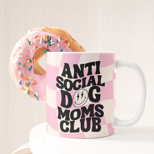 Mug Anti social dog moms club