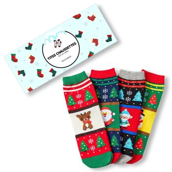 Chaussettes Sapin Noël (Lot x4) 11