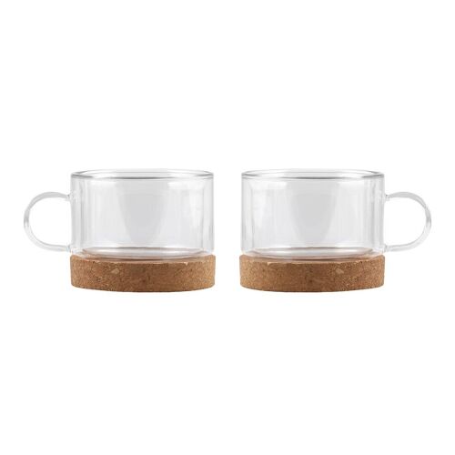 SET of 2 glasses with cork bottom 220ml VILAGIO 29323