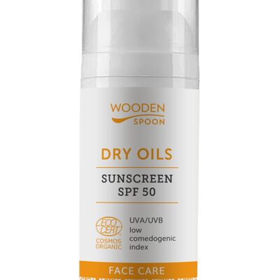 Organic certified Sunscreen DRY OILS SPF 50 (FACE), 50 ml