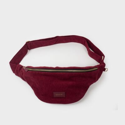 CASYX fanny pack - Burgundy velvet