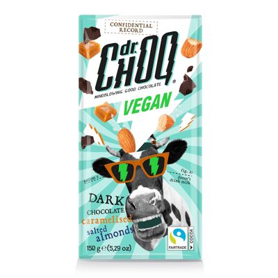 Dr. Choq - Amandes salées noires caramélisées VEGAN - 12x150gr - Chocolat Belge