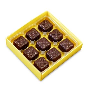 Gamme Bronze - 9 parcelles de chocolat noir en nid d'abeille. 2