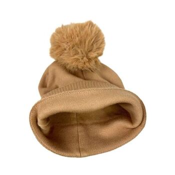 Ensemble bonnet + gants en laine et cachemire pour femme pour l'hiver 4