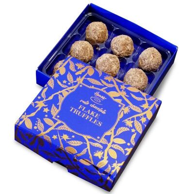 Gama Bronce - 9 Trufas de chocolate con leche en copos.