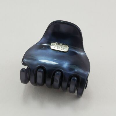 Clip perlata Juliette - blu petrolio 3,5 cm